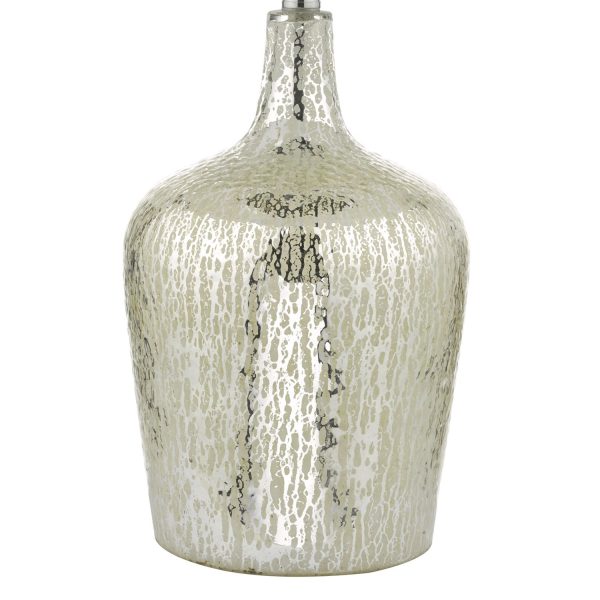 Lolek Table Lamp Silver Glass With Shade - Image 3