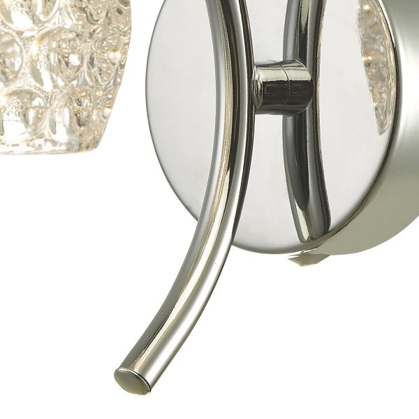 Nakita Wall Light Polished Chrome With Dimpled Glass - Image 5