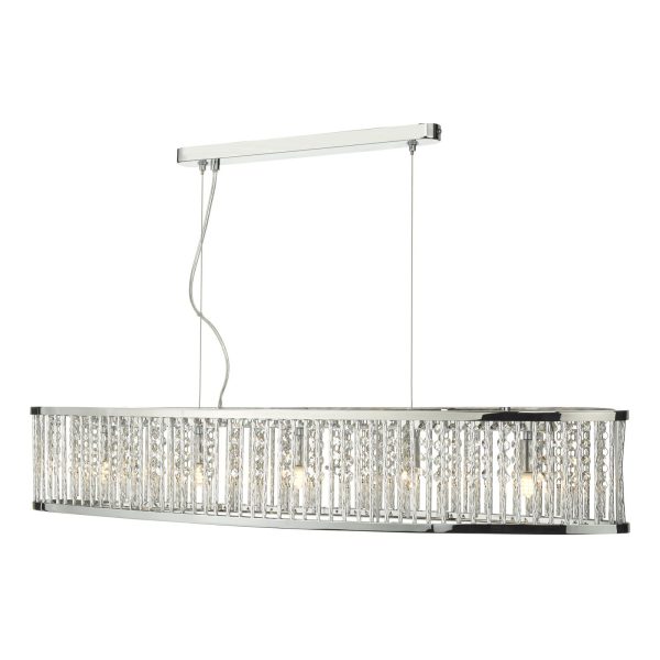 Nantes 5 Light Bar Pendant Polished Chrome Aluminium - Image 3