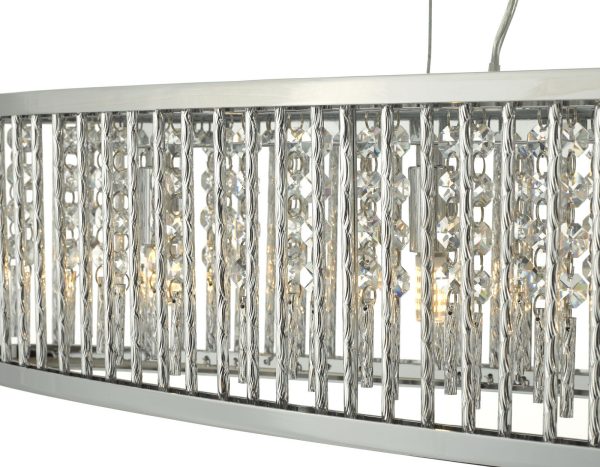 Nantes 5 Light Bar Pendant Polished Chrome Aluminium - Image 5