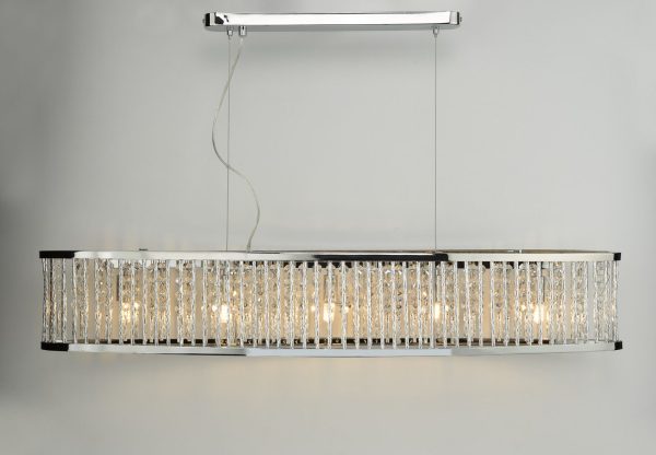 Nantes 5 Light Bar Pendant Polished Chrome Aluminium - Image 6