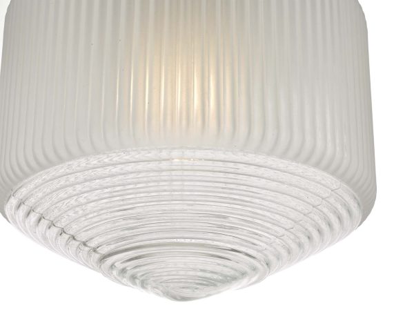 Nisha 1 Light Pendant Polished Chrome And Frosted/Clear Glass - Image 2