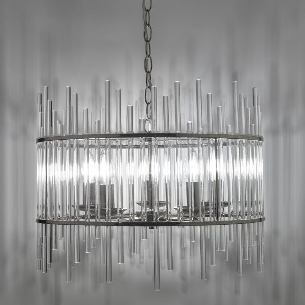 Olyn 5lt Pendant Polished Nickel & Glass - Image 4