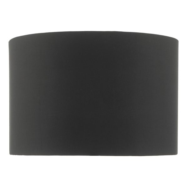 Onora Black Faux Silk Drum Shade 30cm