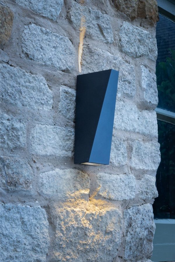 Paco 2 Light Wall Light Angled Anthracite IP65 LED - Image 3