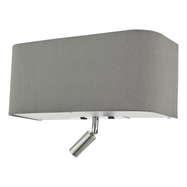 Ronda 3 Light Wall Light Grey With LED Reading Light - Image 2