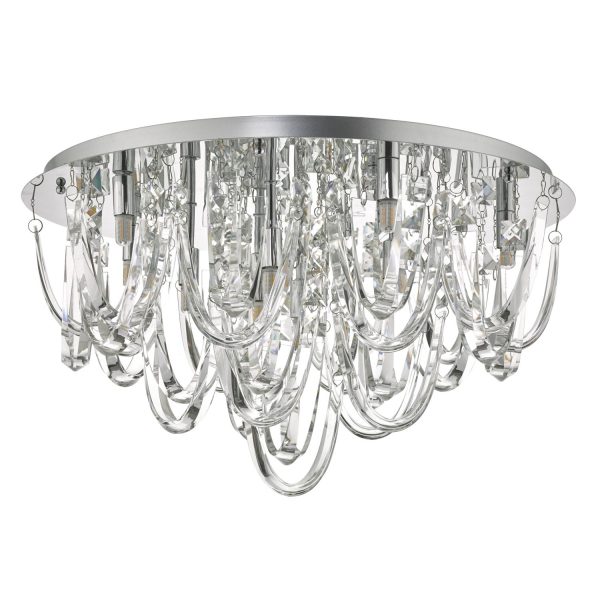 Roxanne 11lt Flush Polished Chrome & Crystal - Image 2