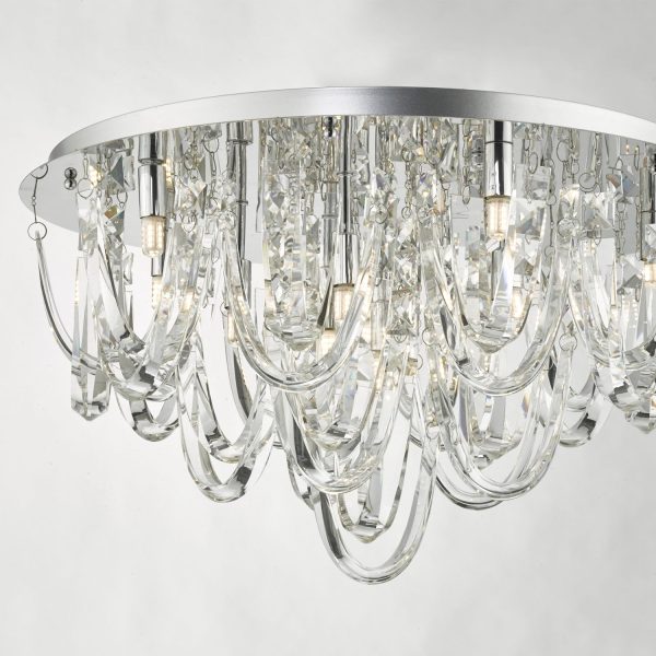 Roxanne 11lt Flush Polished Chrome & Crystal - Image 4