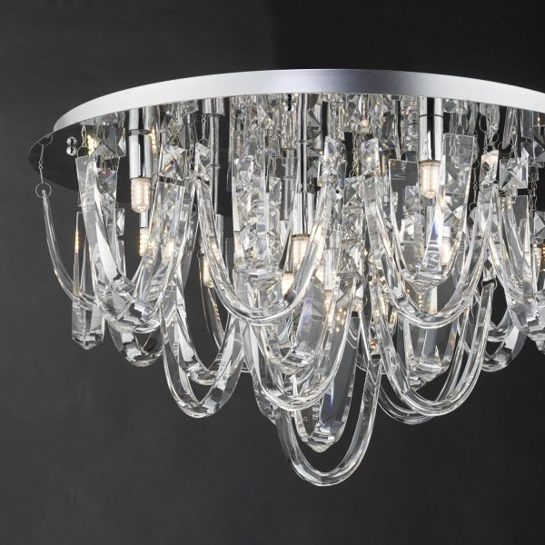 Roxanne 11lt Flush Polished Chrome & Crystal - Image 5