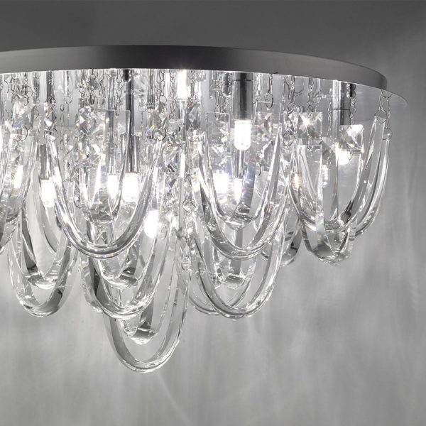 Roxanne 11lt Flush Polished Chrome & Crystal - Image 8