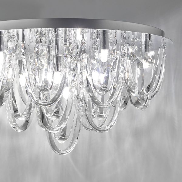 Roxanne 11lt Flush Polished Chrome & Crystal - Image 9