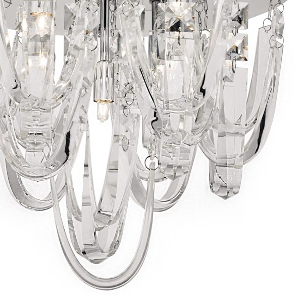 Roxanne 7lt Flush Polished Chrome & Crystal - Image 4