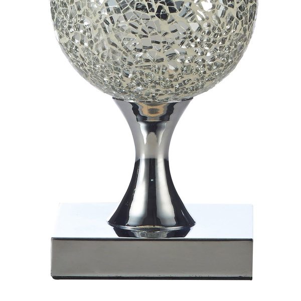 Elsa Table Lamp Silver Mosaic With Shade - Image 3