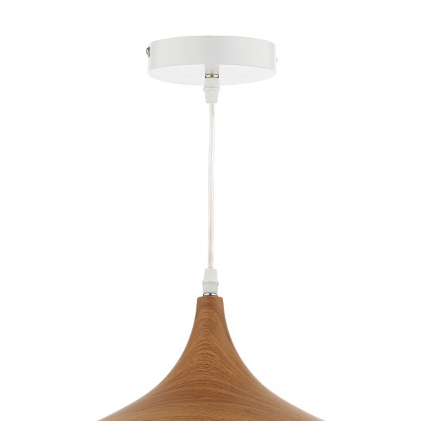 Gaucho 1 Light Pendant White Large - Image 3