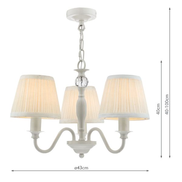 Laura Ashley - Ellis 3 Light Pendant Grey with Shades - Image 2