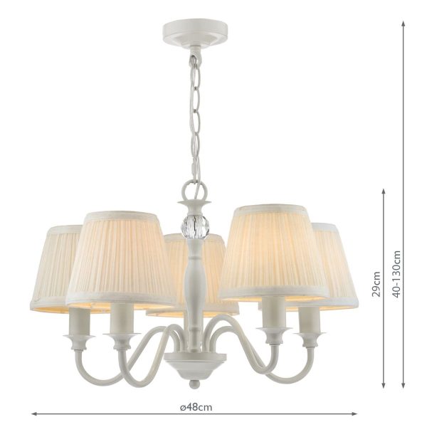 Laura Ashley - Ellis 5 Light Pendant Grey with Shades - Image 2