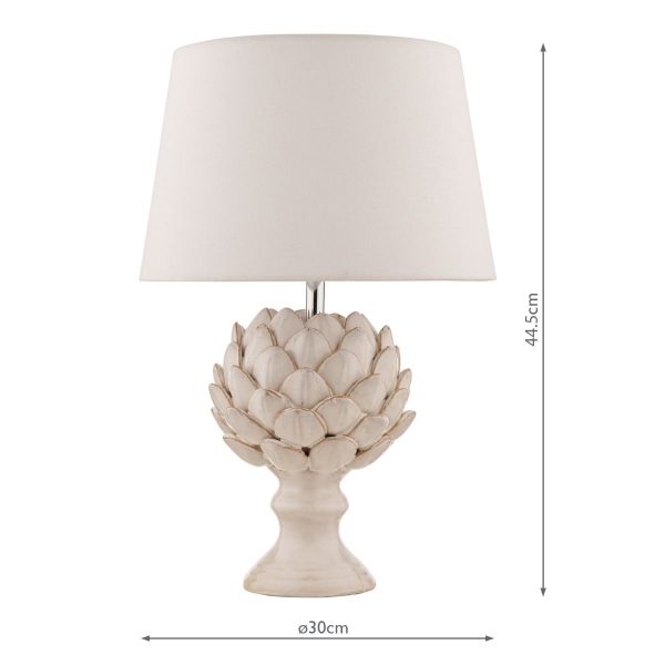 Laura Ashley Artichoke 1 Light Ceramic Table Lamp with Shade - Image 4