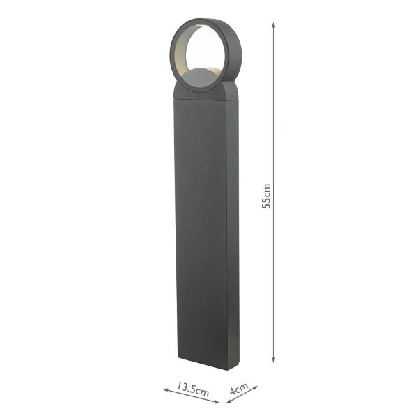 Reon Outdoor Post With Square Light Anthracite IP65 LED - Image 2