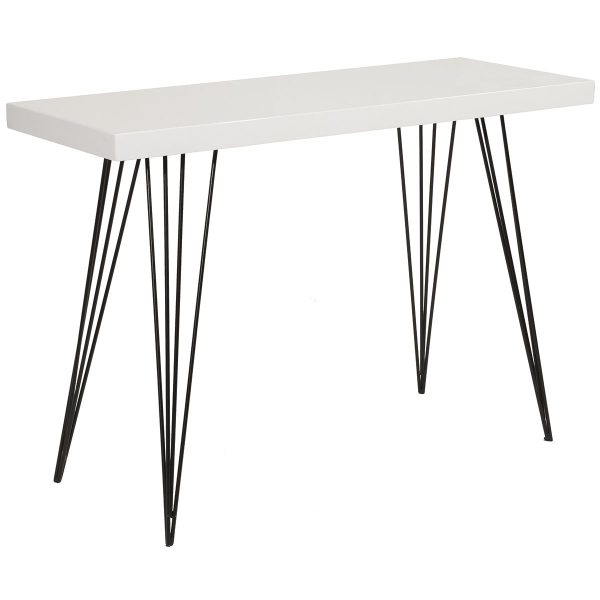 Leland Console Table Gloss White Top - Image 2