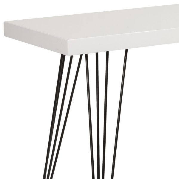 Leland Console Table Gloss White Top