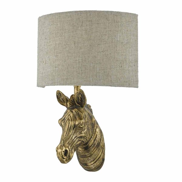 Abby Wall Light Gold C/W Natural Linen Shade - Image 3