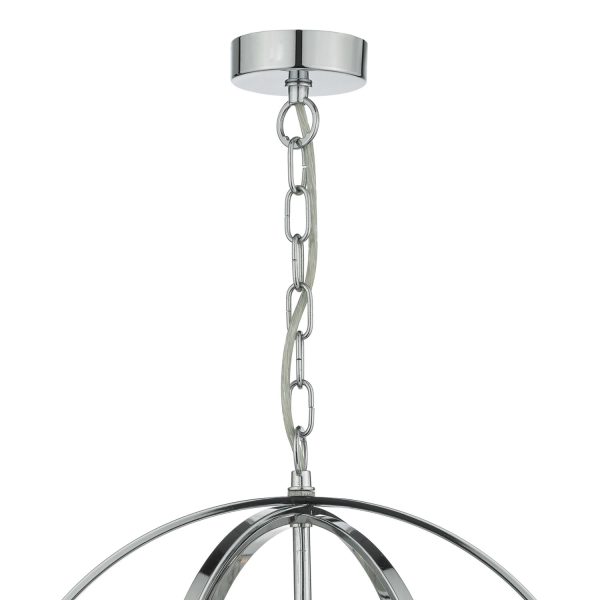 Abdul 3 Light Pendant Polished Chrome - Image 3