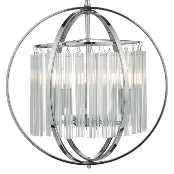 Abdul 3 Light Pendant Polished Chrome - Image 2