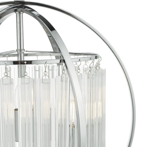 Abdul 3 Light Pendant Polished Chrome