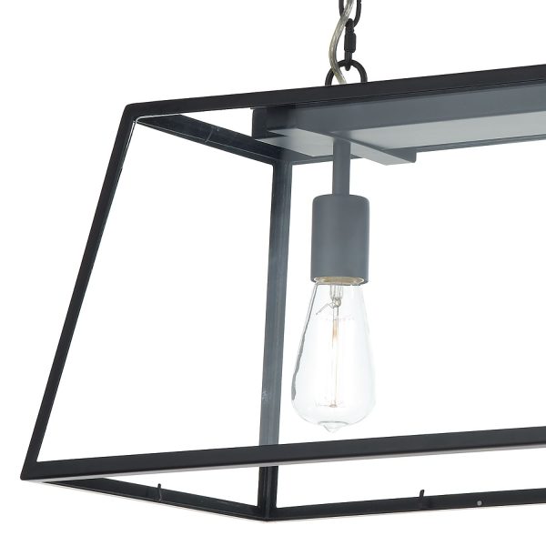 Academy 3 Light Pendant Black - Image 2