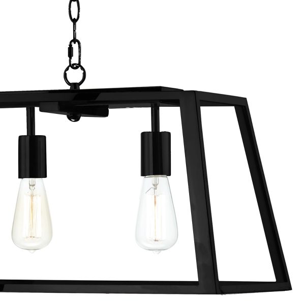 Academy 5 Light Pendant Black - Image 2