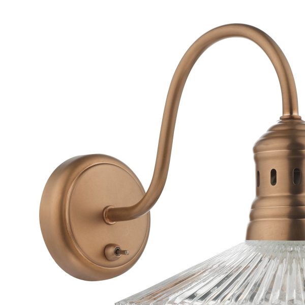 Adeline 1 Light Wall Light Brushed Copper - Image 2