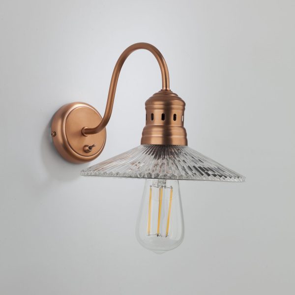 Adeline 1 Light Wall Light Brushed Copper - Image 5