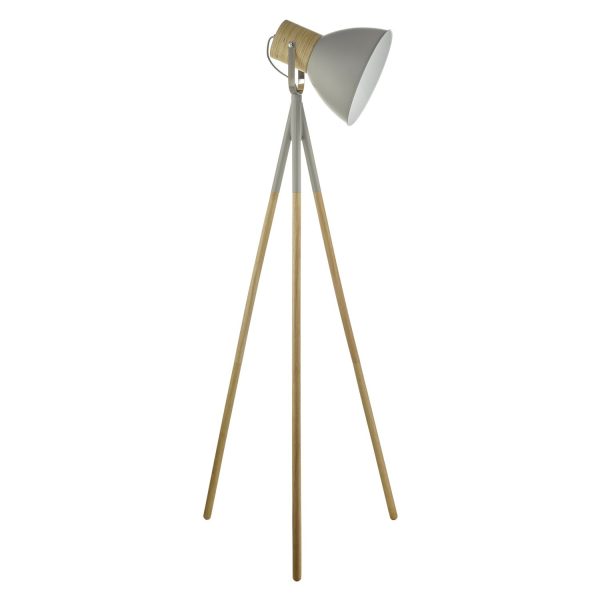 Adna Floor Lamp Grey & Wood - Image 2