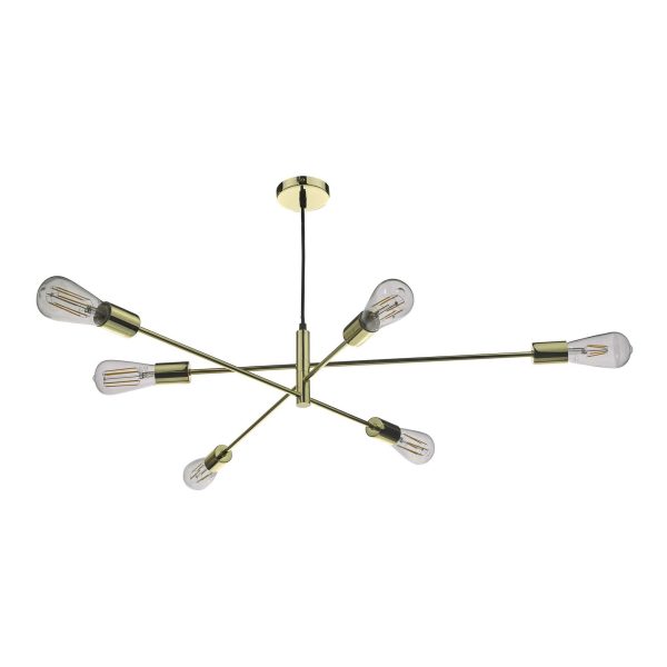 Alana 6 Light Pendant Polished Gold - Image 2