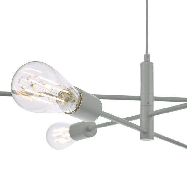 Alana 6 Light Armed Fitting Matt Grey - Image 3