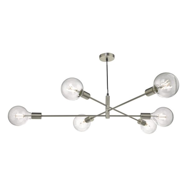 Alana 6lt Pendant Satin Chrome