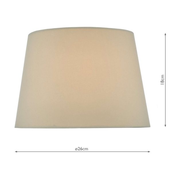 Alina Taupe Faux Silk Tapered Drum Shade 26cm - Image 4