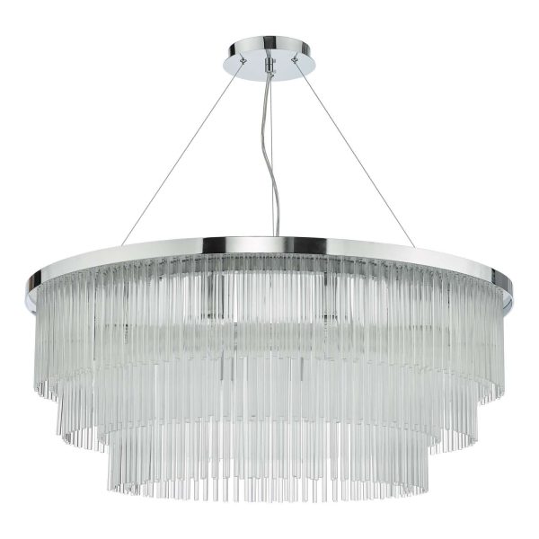 Alpheios 12 Light Chandelier Polished Chrome Glass - Image 2