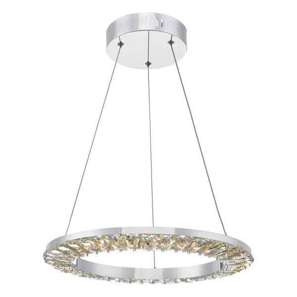 Altamura Pendant Polished Chrome and Crystal LED - Image 4