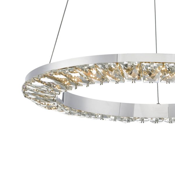 Altamura Pendant Polished Chrome and Crystal LED - Image 3