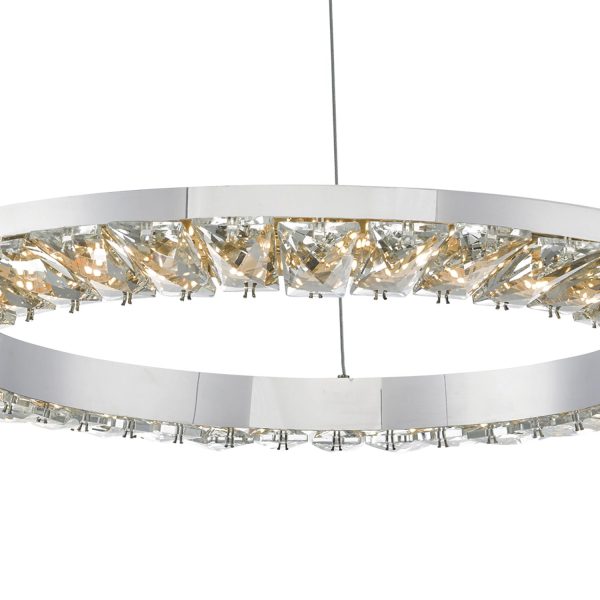 Altamura Pendant Polished Chrome and Crystal LED - Image 2