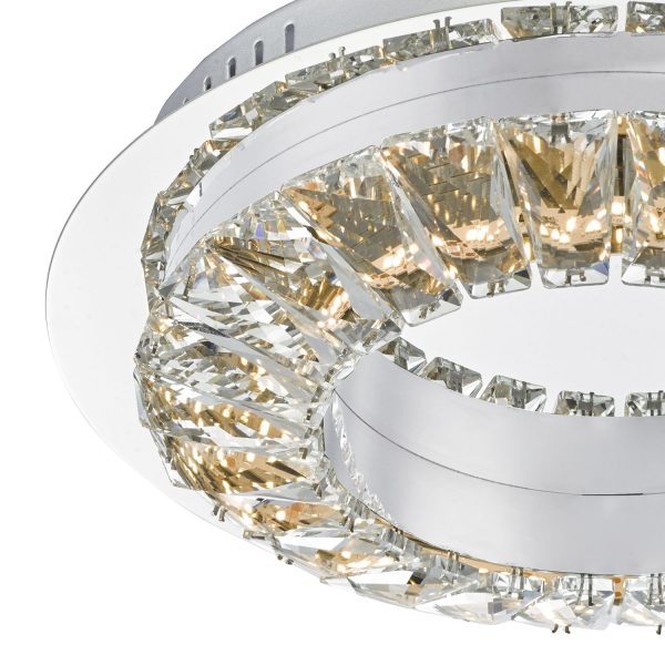 Altamura Flush Stainless Steel and Crystal LED - Image 2