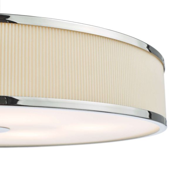 Alvaro 6 Light Single Pendant Polished Chrome Ivory - Image 3