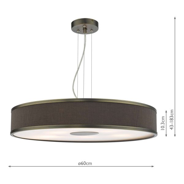 Alvaro 6 Light Single Pendant Antique Bronze Mushroom - Image 7