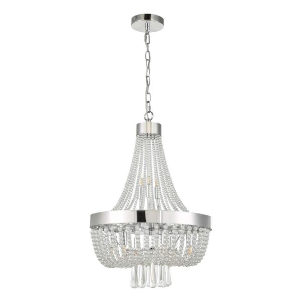 Alyssa 9 Light Pendant Polished Chrome Glass - Image 2