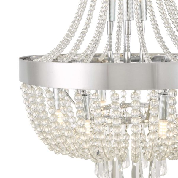 Alyssa 9 Light Pendant Polished Chrome Glass - Image 4