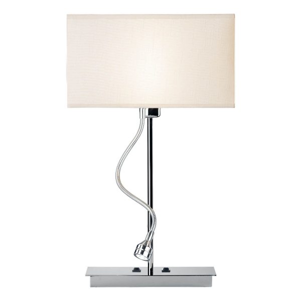 Amalfi Table Lamp Polished Chrome LED With Shade