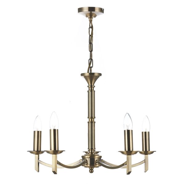 Ambassador 5 Light Dual Mount Pendant Antique Brass - Image 4