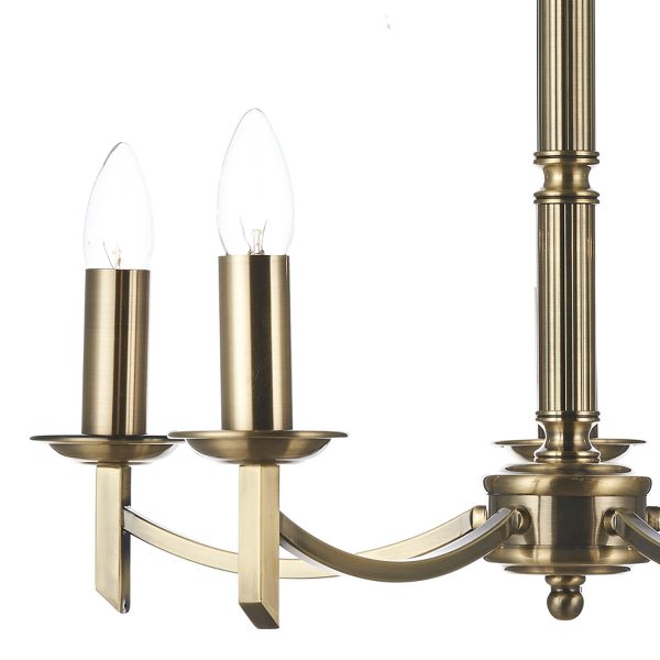 Ambassador 5 Light Dual Mount Pendant Antique Brass - Image 3