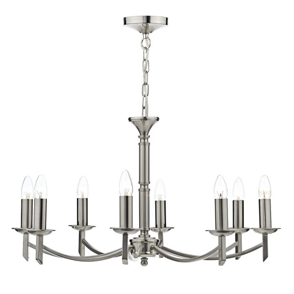 Ambassador 8 Light Dual Mount Pendant Satin Chrome - Image 4